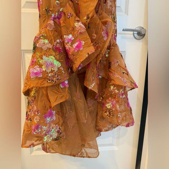 Bronx and Banco Sicilia Sequined Maxi Dress in coral multi - Picture 8 of 16